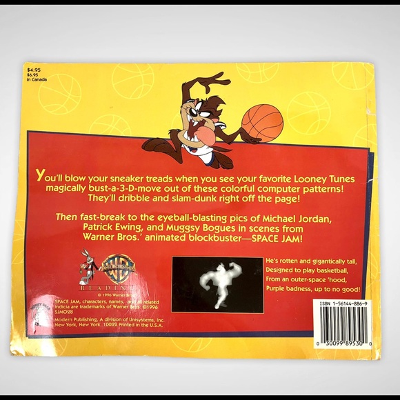 Vintage Jordan Bugs Bunny 1996 3D EYE ILLUSIONS - Picture 3 of 4